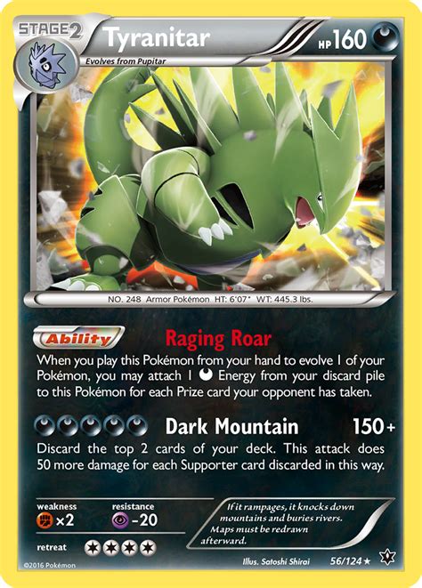 Tyranitar 56 Fates Collide 2016 Pokemon Card