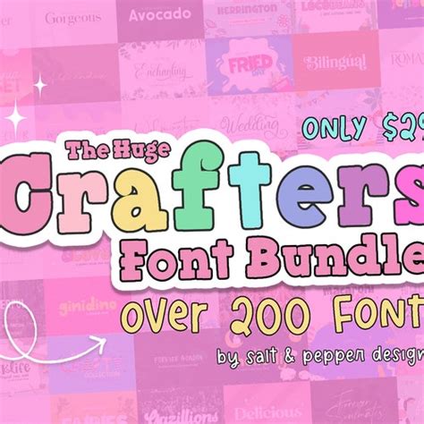 Crafting Handwritten Font Bundle Cricut Fonts Procreate Etsy