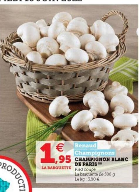 Promo Champignon Blanc De Paris Chez Super U