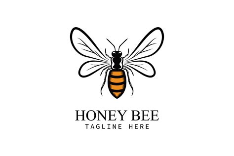 Honey Bee Logo Design Template Vector Graphic By Kidsidestudio