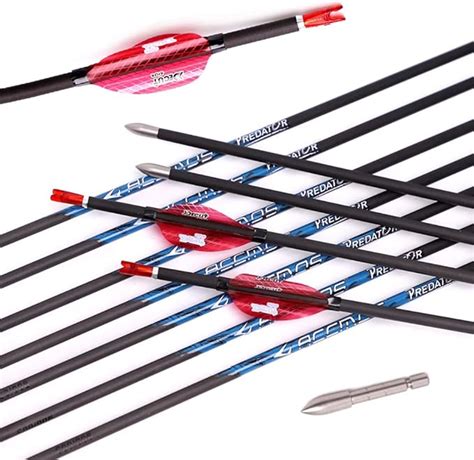 ACCMOS 12pcs Archery Carbon Arrows ID 4 2 Mm Targeting Arrows Spine 300