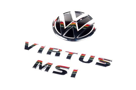 Emblemas da tampa traseira VW VIRTUS MSI 2021 Genebra Autopeças