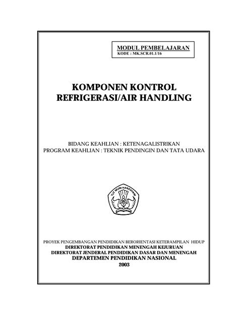 Komponen Kontrol Refrigerasi Atau Air Handling PDF