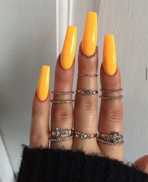 30 Yellow Nail Designs To Spice Up Your Day — Acrylic Yellow Nails