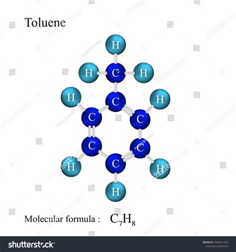 Fórmula Estructural Lewis De Tolueno Fórmula Vector De Stock Libre