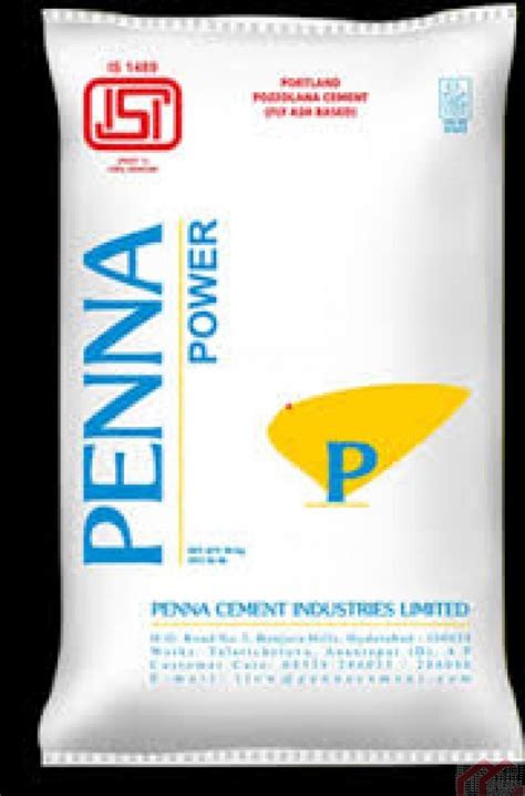 Penna Premium Opc Grade Cement Packaging Type Sack Bag Packing