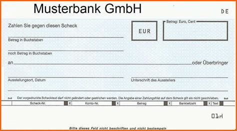 Ideal Scheck Kostenlos Vorlagen 37385