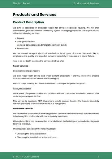 Electrician Business Plan Template Example And Software