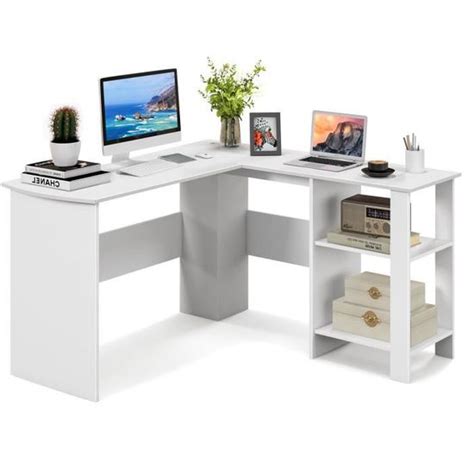 COSTWAY Bureau D Angle En Forme De L L 130 X P 130 X H 74 CM