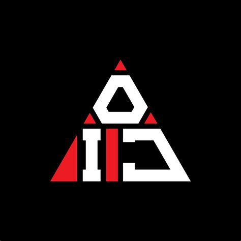 oij diseño de logotipo de letra triangular con forma de triángulo