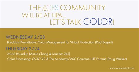 ACES Community Talks Color at 2022 HPA Tech Retreat - ACESCentral
