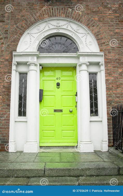 Antique Georgian Door In Dublin Stock Image Image Of Archway Green