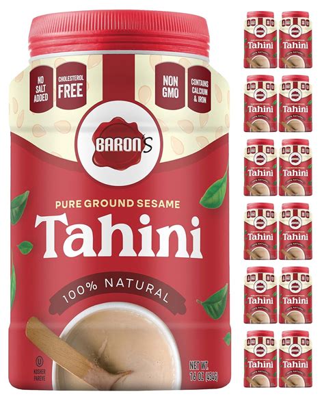 Pure Tahini Sesame Paste Rich Creamy Taste For Hummus Dips And Baba Ghanoush Kosher All