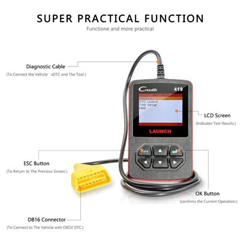 Launch Diy Scanner Creader 419 Obdii Auto Diagnostic Tool Pic 2 1