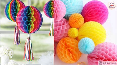 DIY Tissue Paper Honeycomb Ball Festival Decoration Ideas DIY Paper