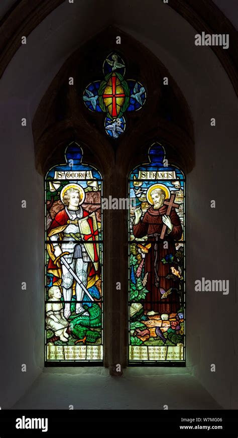 Stained Glass Window Saint George And Saint Francis Thorpe Morieux