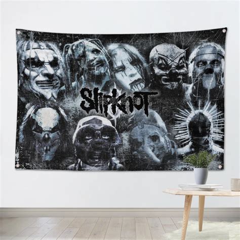 Slipknot Rock Band Hanging Art Waterproof Cloth Polyester Fabric X