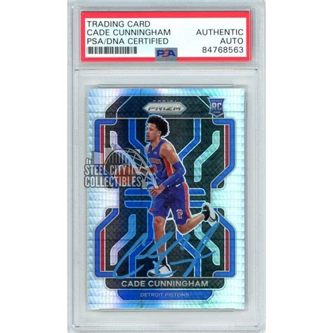 Cade Cunningham 2021 22 Panini Prizm Hyper Autograph Rookie Card 282