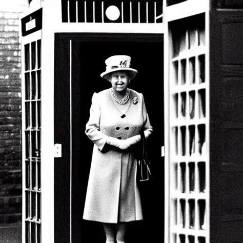 35mm Photograph Of Queen Elizabeth II Stepping Out Of Stable