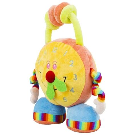 Relógio de Pelúcia Colorido 26 cm Fofy Toys Loja Bibelô