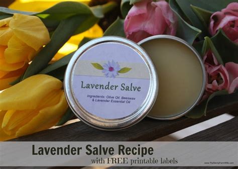 Lavender Salve Recipe Using Essential Oils With Free Labels