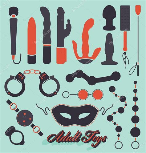 Vector Set Adult Sex Toys Silhouettes Stock Vector Image By ©vreddane 40021477