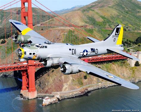 B Liberty Belle Passes The Golden Gate Bridge Aircraft Wwii