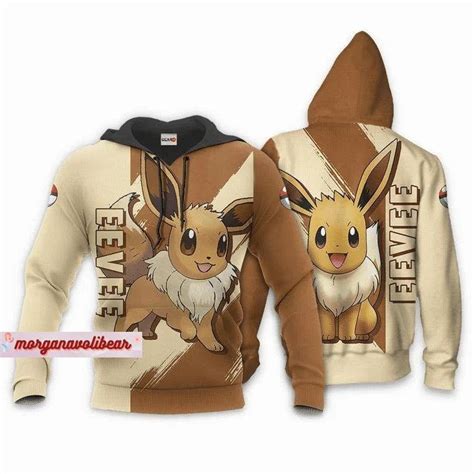 Eevee Hoodie Eevee Evolution Hoodie Pokemon Eevee Hoodie Etsy