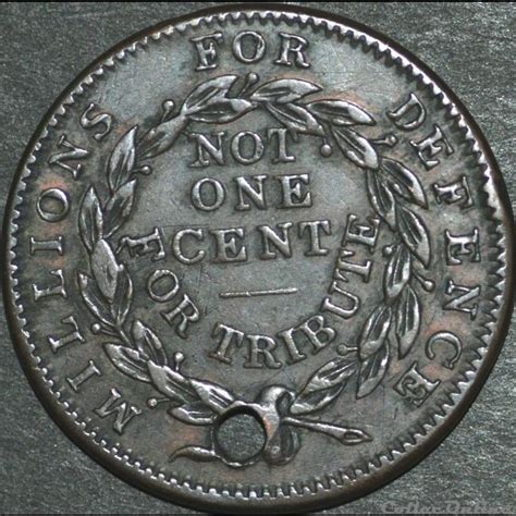 1837 Not One Cent Token Millions For Defence Moedas Mundo