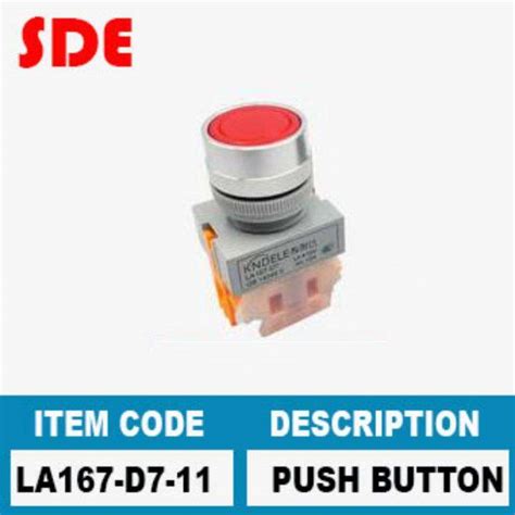 Uni Air SDE Branded Push Button Switch NO NC Item No LA167 D7 11 RED