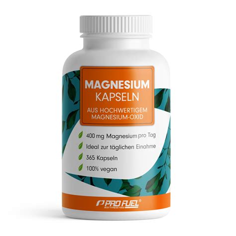 Magnesium Kapseln 365x Mit 400 Mg Magnesium Pro Kapsel