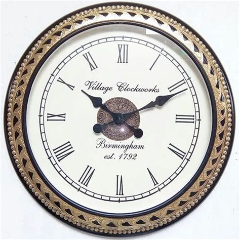 Wooden White Village Clockworks Wall Clock For Home And Office At Rs