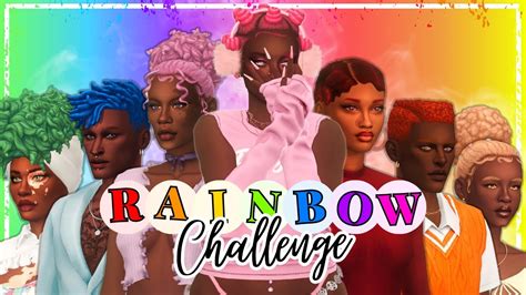 Une Explosion De Couleur · Rainbow Cas Challenge · Sims 4 · Cc Youtube