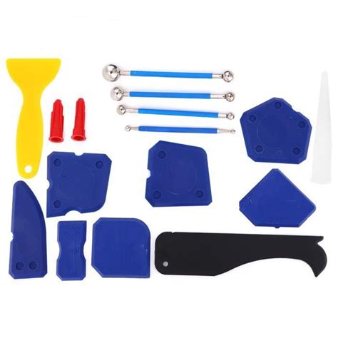 Cikonielf 16PCS Outil De Finition Pour Joint De Silicone En Verre Et De