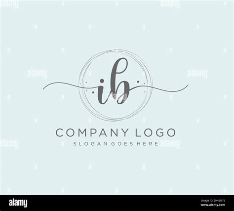 IB Feminine Logo Usable For Nature Salon Spa Cosmetic And Beauty