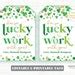 Lucky To Work With You St Patrick S Day Employee Gift Tag Shamrocks