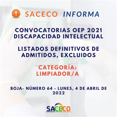 LISTADOS DEFINITIVOS OEP LIMPIADOR A SACECO