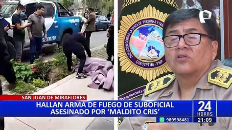 San Juan De Miraflores Incautan Pistola De Policía Asesinado Por “maldito Cris” Vídeo Dailymotion