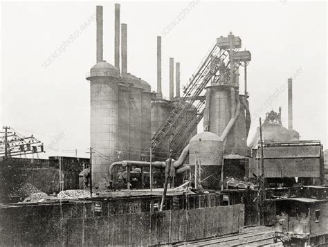 Blast Furnaces Cleveland 1905 Stock Image C0191585 Science