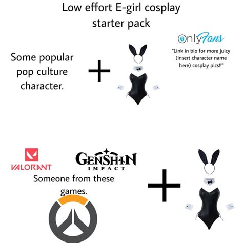 Low Effort E Girl Cosplay Starter Pack Rstarterpacks