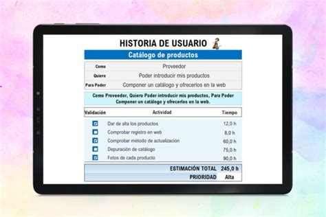 Plantilla Historias De Usuario Scrum En Excel Gestión Ágil