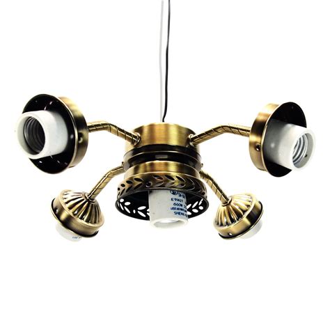 Ceiling Fan Light Kit Straight Arm 5-Lamp with Pull Switch Antique ...