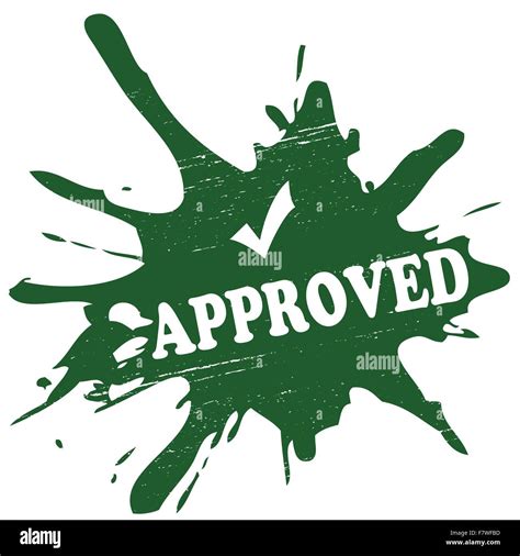 Approved Green Ink Stamp Cut Out Stock Images Pictures Alamy