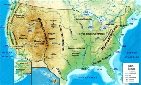 Mapa De Estados Unidos Estados Y Capitales Pol Tico Y F Sico