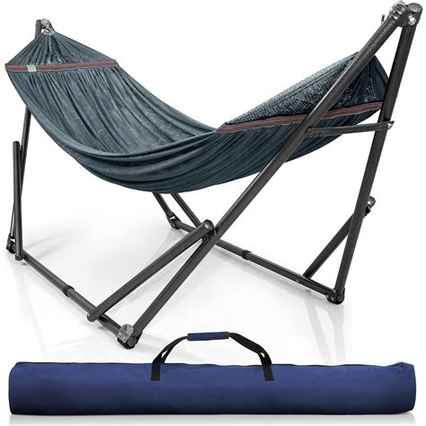 Tranquillo Double Hammock With Stand Included For 2 Persons Foldable