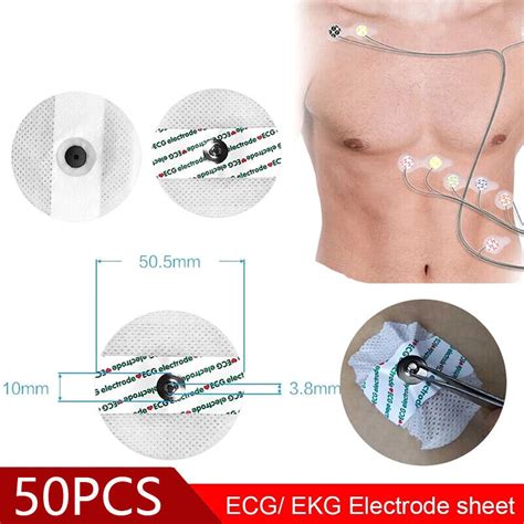 50pcs ECG Electrodes Medical Disposable Electrode Patch EKG Electrode