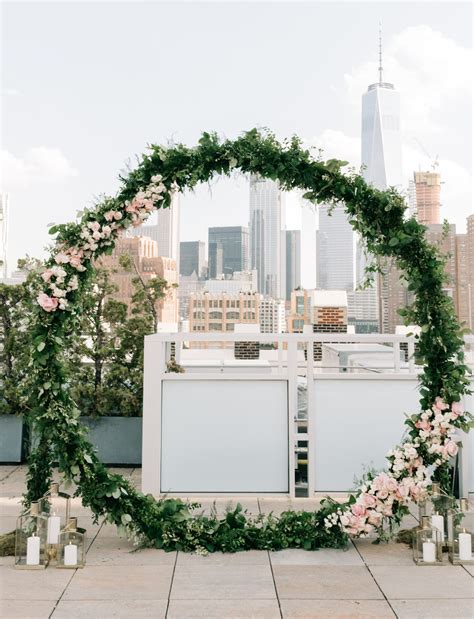 Modern Garden Party Rooftop Wedding in New York City | Green Wedding Shoes