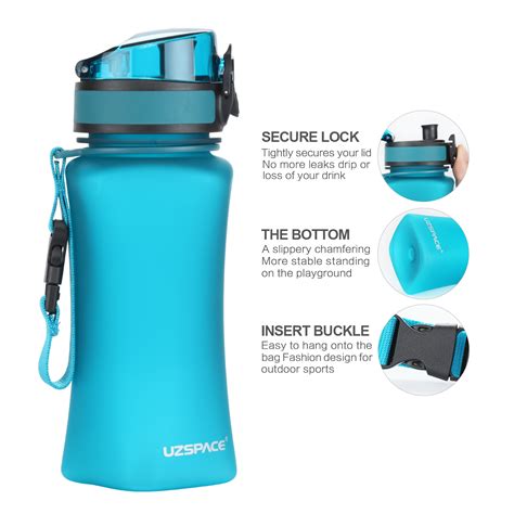 Wholesale 350ml Uzspace Tritan Bpa Free Sport Water Bottles With Custom Logo Plastic