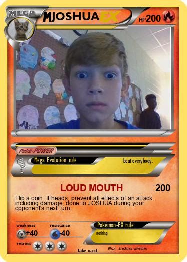 Pok Mon Joshua Loud Mouth My Pokemon Card