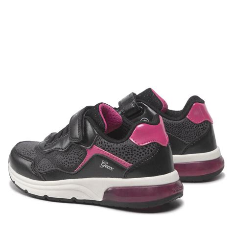 Sneakersy Geox J Spaceclub G C J Vc Nfdh C S Black Fuchsia